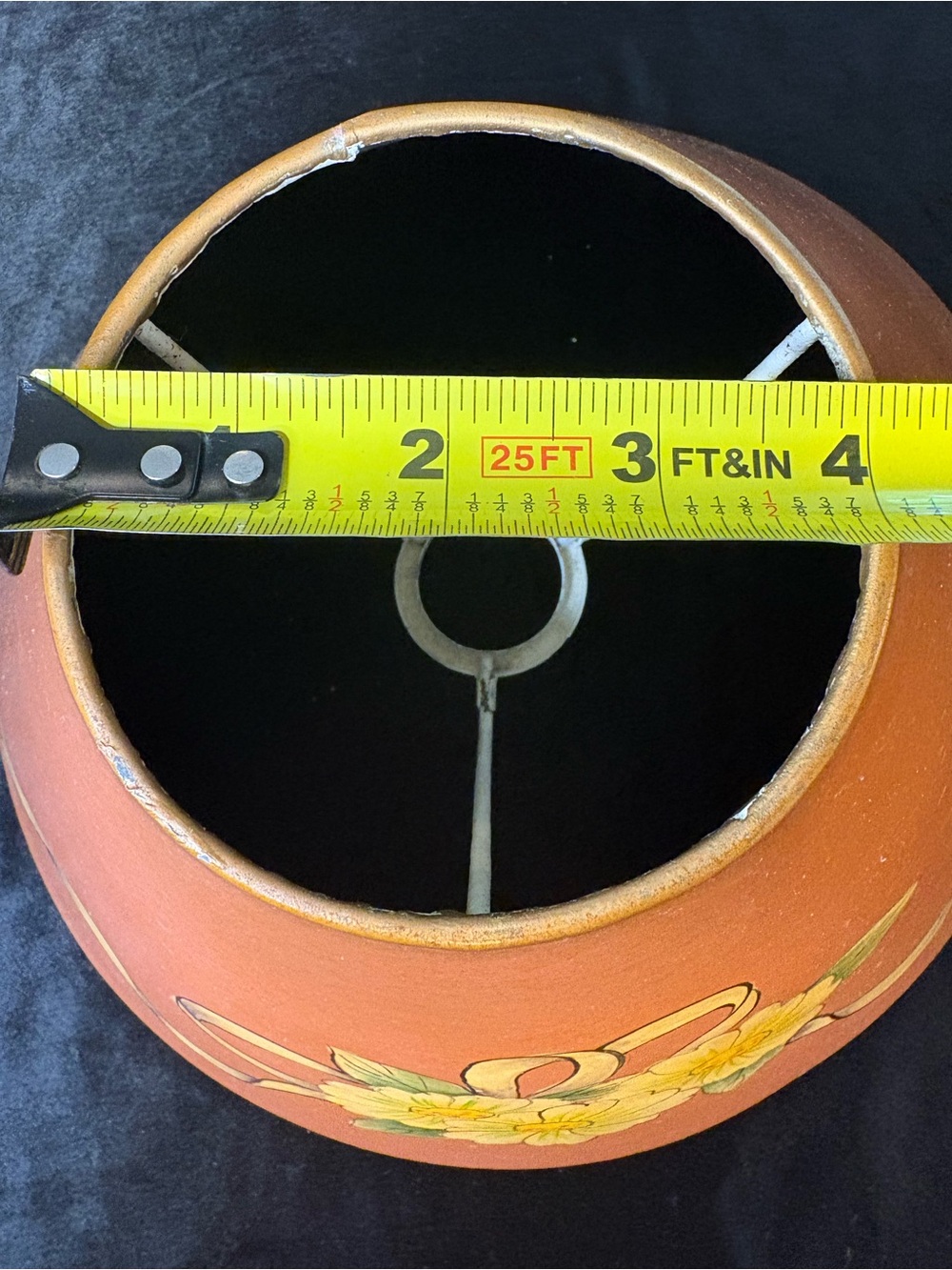 Vintage Tole Metal Lamp Shade - Picture 8 of 9
